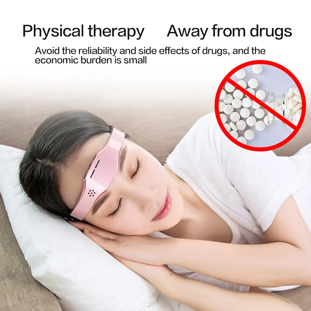 Wireless Sleep Aid Head Massager TSNS Therapy Pink