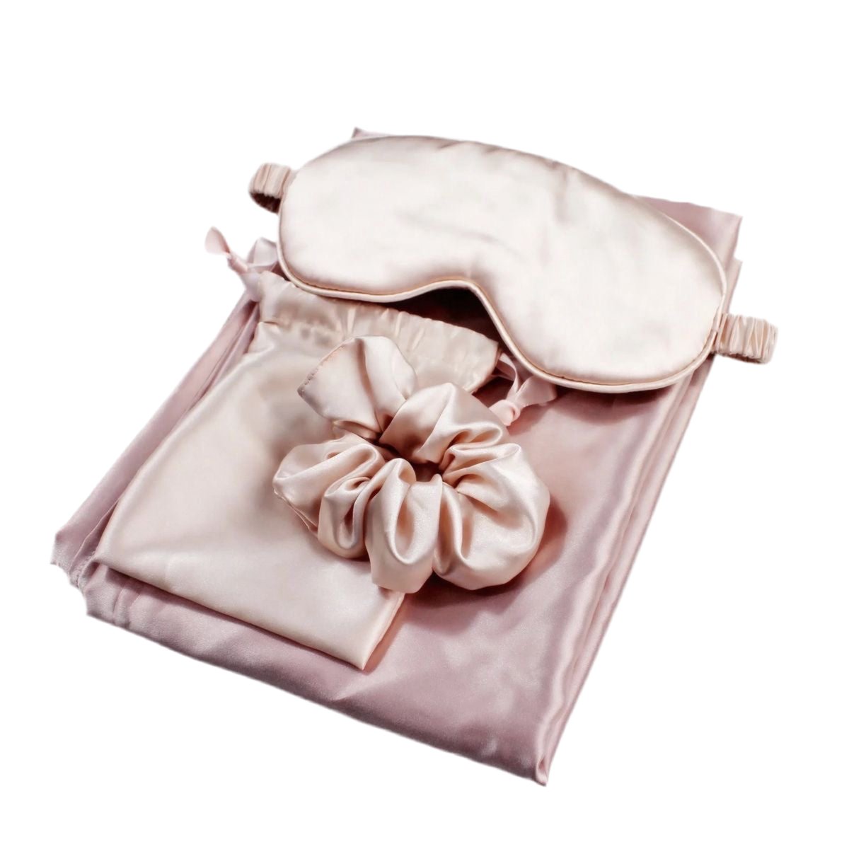 Mulberry Silk Pillowcase Gift Set, Eye Mask, Pillowcase, and Scrunchie
