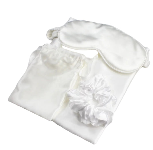 Mulberry Silk Pillowcase Gift Set, Eye Mask, Pillowcase, and Scrunchie