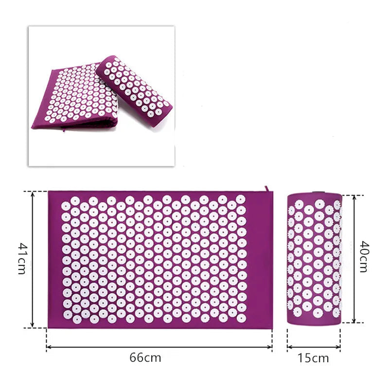 Acupressure Yoga Mat & Pillow Set for Stress Relief