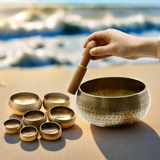Singing bowl Nepalese Tibetan genuine 592g bowl 12 cm size includes genuine wand