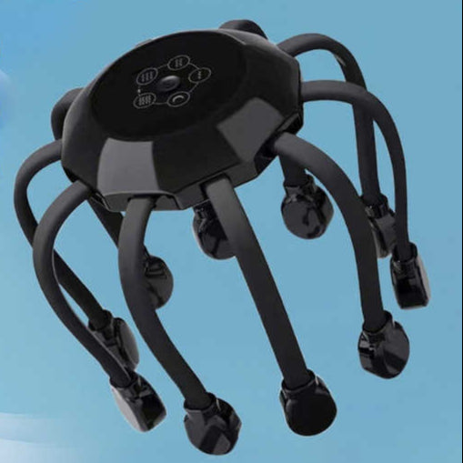 NNEDSZ Black Standard B model [5 modes + vibration + timing]  Multifunctional Electric Head Massager with 14 Nodes- Scalp Stress Relief