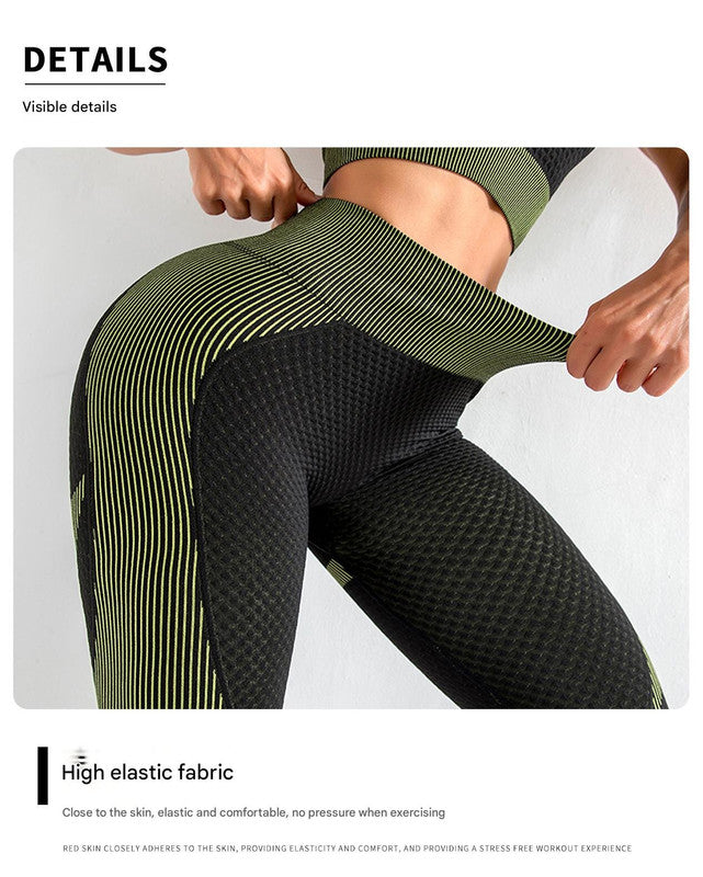 Black+Red High Waist Yoga Set for Women - Sports Bra, Long Sleeve Shirt & Leggings 3-Piece Workout Set Size M