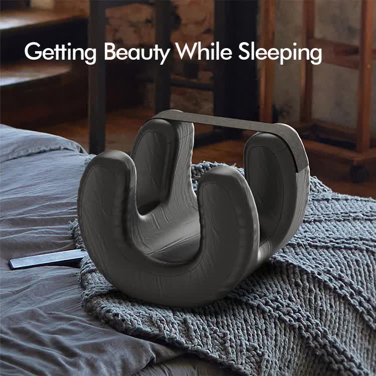 White Beauty Sleep Pillow - Contoured Memory Foam Pillow for Face & Neck Support